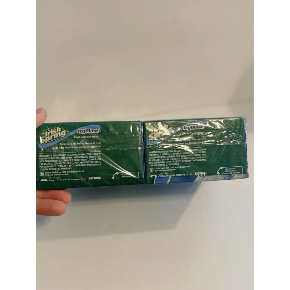 Vintage Irish Spring Icy Blast 8 Pack Soap -NEW